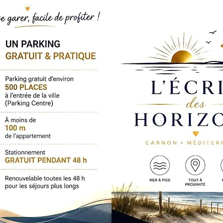 L'écrin Des Horizons - Carnon-plage, Sea View, Wi-fi Appartamento